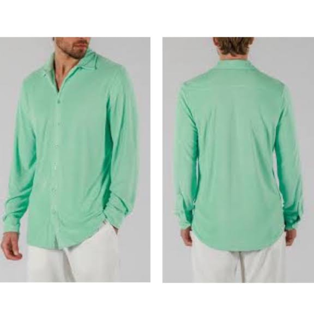 Bain de Mer Terrycloth Long Sleeve Shirt 2XL runs small New with tags 70% modal